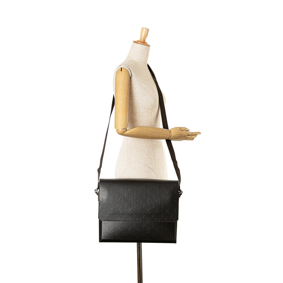 Brown Louis Vuitton Monogram Glace Fonzie Crossbody Bag