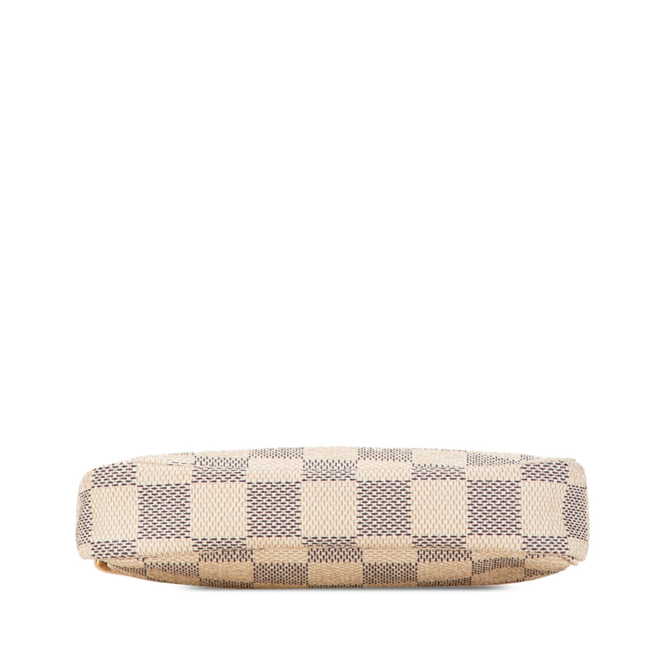 White Louis Vuitton Damier Azur Mini Pochette Accessoires Handbag