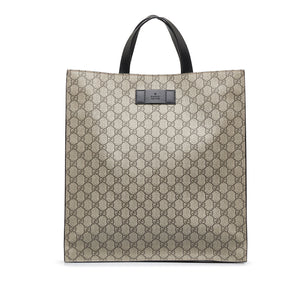 Brown Gucci GG Supreme Convertible Soft Tote Satchel