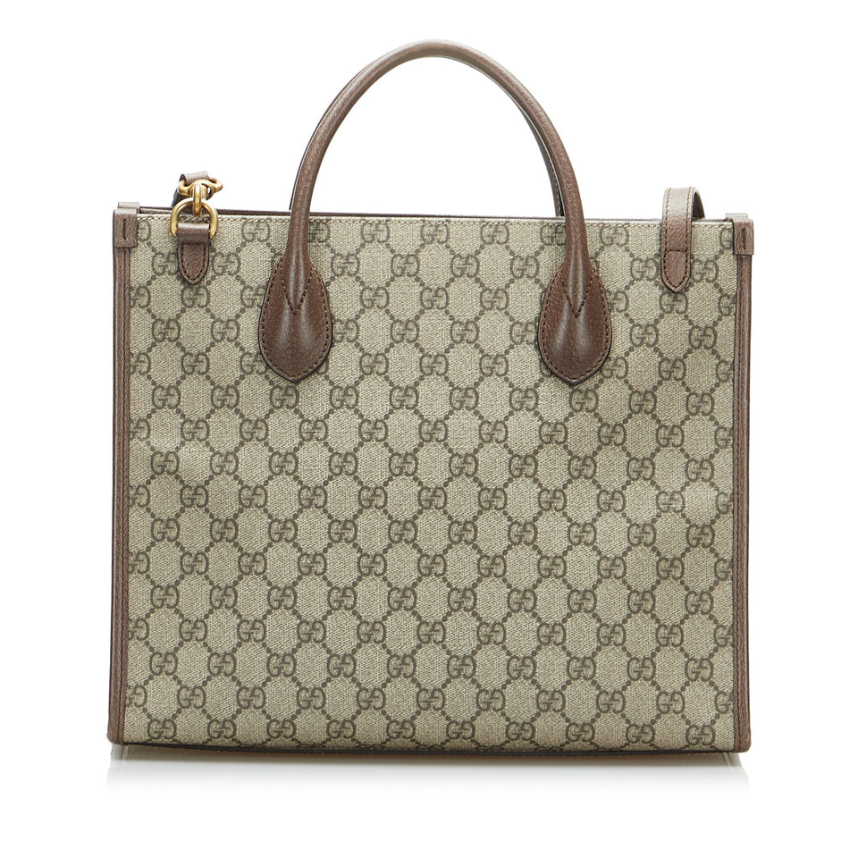 Gucci x Disney Tote Bag Small Donald Duck GG Supreme Canvas