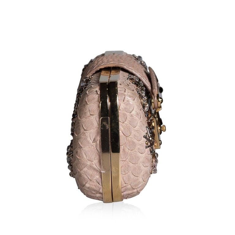 Minaudiere Python Clutch