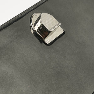 Dior Grey Patent Leather Medium Diorama Shoulder Bag