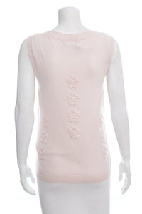 Chanel Pink Knit Sweater Vest SZ 38