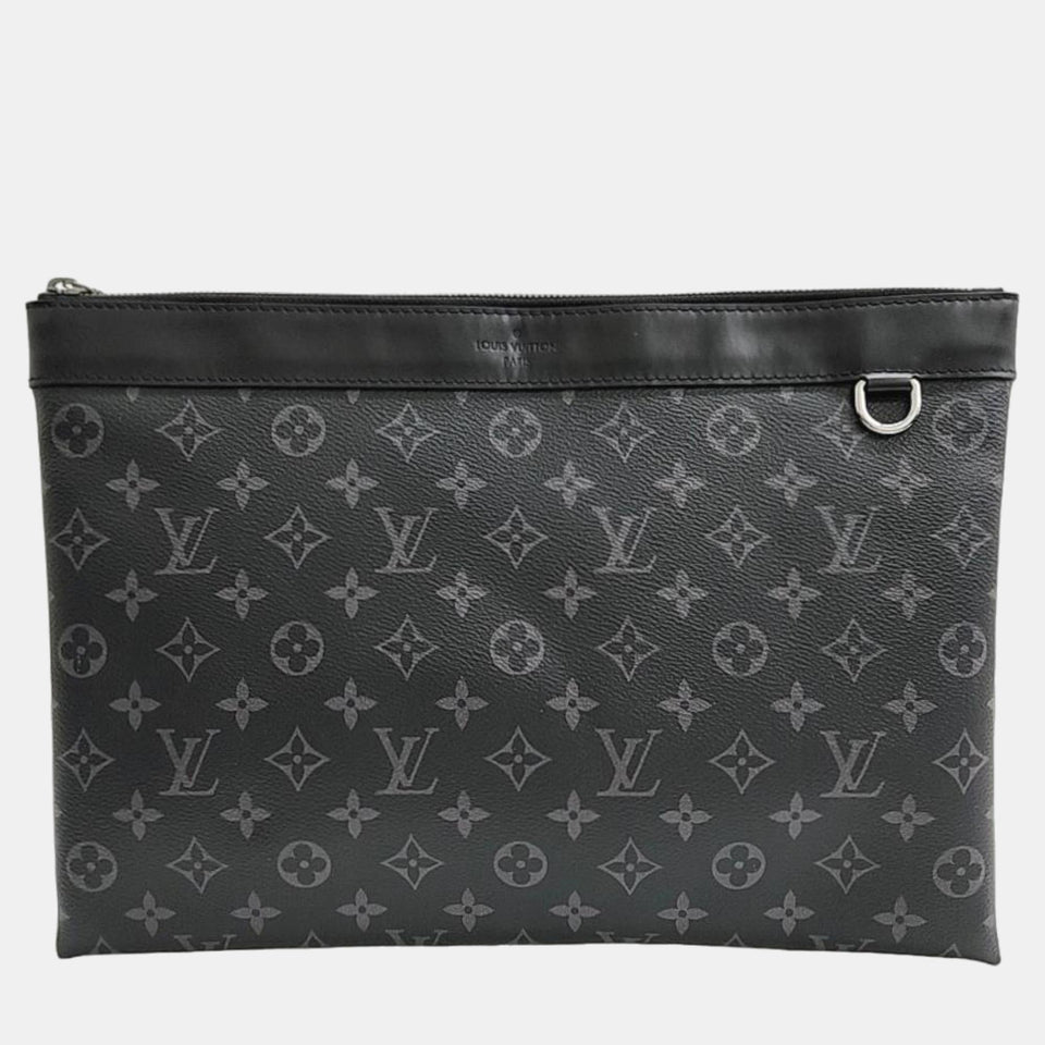 Black Monogram Pochette Apollo Clutch