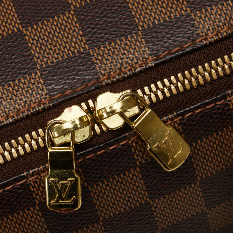 Louis Vuitton Damiere Rivera Mini Handbags Mini Boston Bag N41436 Brown PVC Leather Ladies Louis Vuitton