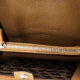 Clutch with Strap Zucca Coated Canvas and Leather