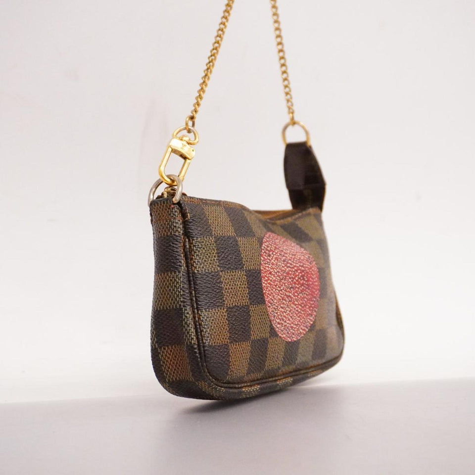 Louis Vuitton Mini Pochette Accessoires  Canvas Clutch Bag