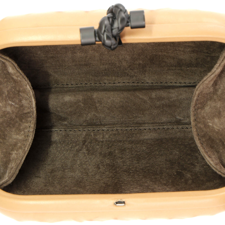 Box Knot Clutch Ricamo Rete Leather Small