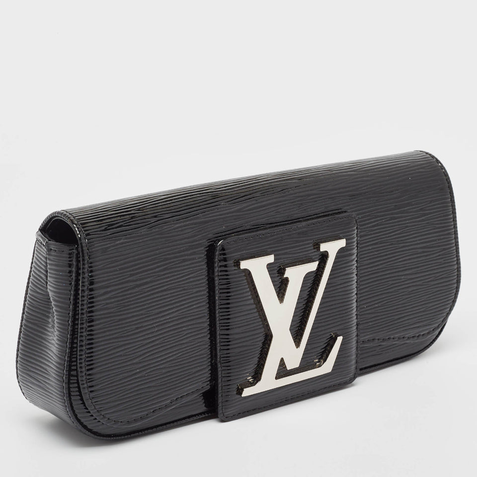 Louis Vuitton Black Electric Epi Leather Sobe Clutch..