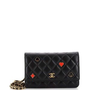 CHANEL Coco Casino Wallet on Chain Quilted Lambskin