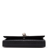 Classic Monogram Tassel Clutch Crocodile Embossed Leather Long