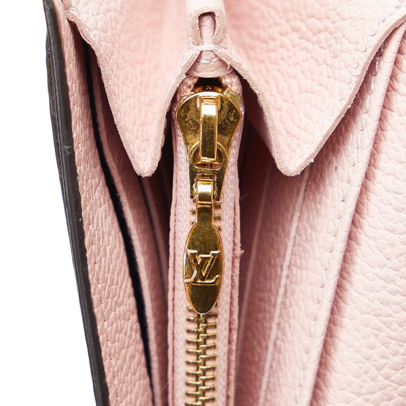 Louis Vuitton Damier Portefolio Clapton Long Wallet N64447 Magnolia Pink Brown PVC Leather  LOUIS VUITTON