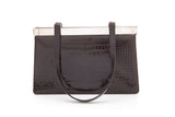 Gucci Brown Crocodile Tom Ford Era Top Handle Handbag