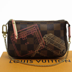 Louis Vuitton Mini Pochette Accessoires  Canvas Clutch Bag