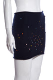 Chanel Confetti Cashmere Navy Skirt SZ 34
