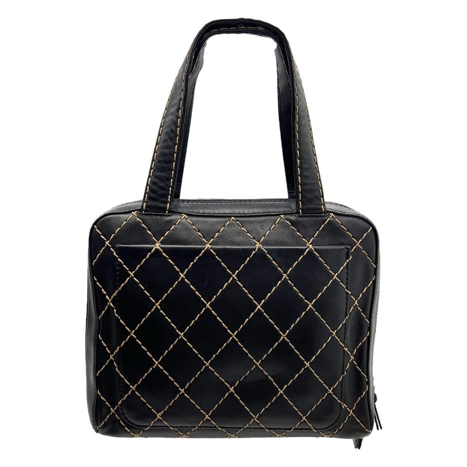 Chanel bag Black Quilted Wild Stitch Handbag