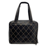 Chanel bag Black Quilted Wild Stitch Handbag