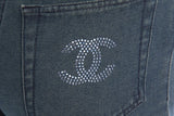 Chanel Blue CC Detail Jeans SZ 34