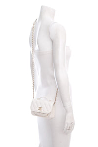 Chanel White Business Affinity Flap Handbag