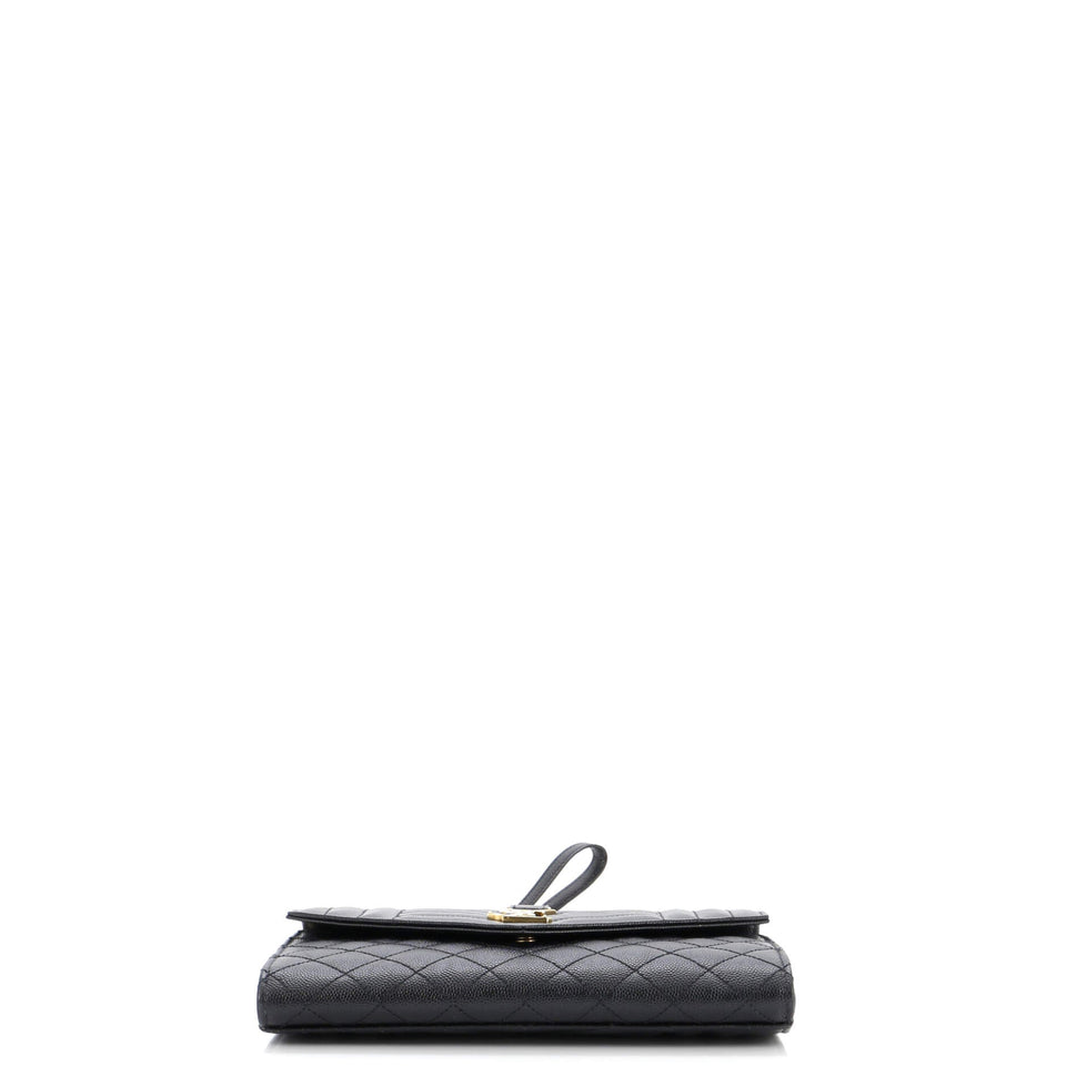 Classic Monogram Envelope Wristlet Clutch Mixed Matelasse Leather