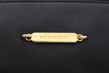 Burberry House Check Big Crush Black Leather Tote Bag