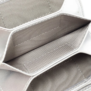 Dior Silver Cannage Leather Lady Dior 5 Gusset Card Holder..