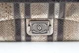 Chanel Gold & Gray Python 2012 Handbag