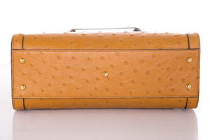 Gucci Mini Diana Tan Ostrich Handbag NWT