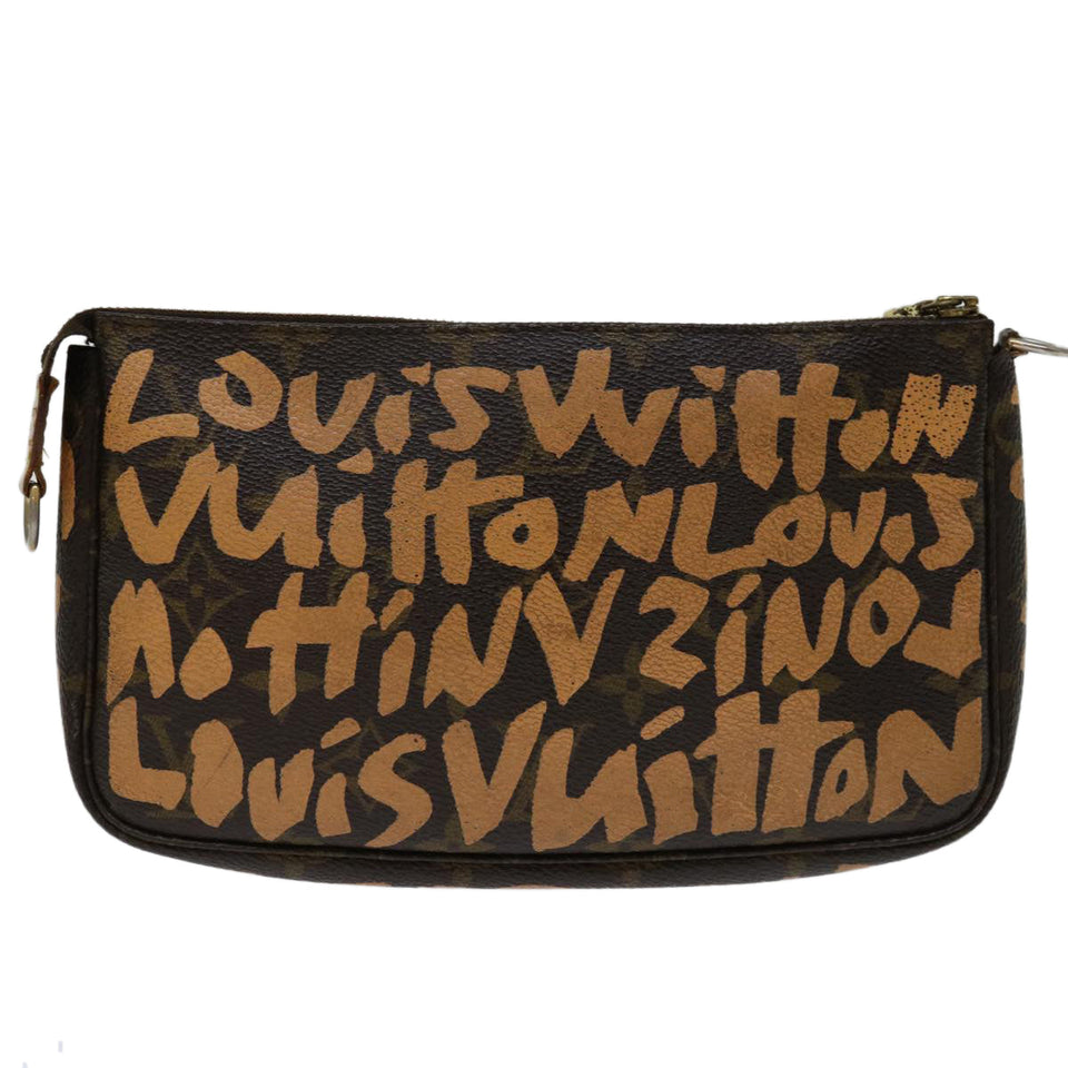 Louis Vuitton Pochette Accessoire  Canvas Clutch Bag