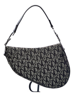 Dior Black Trotter Canvas Saddle Bag