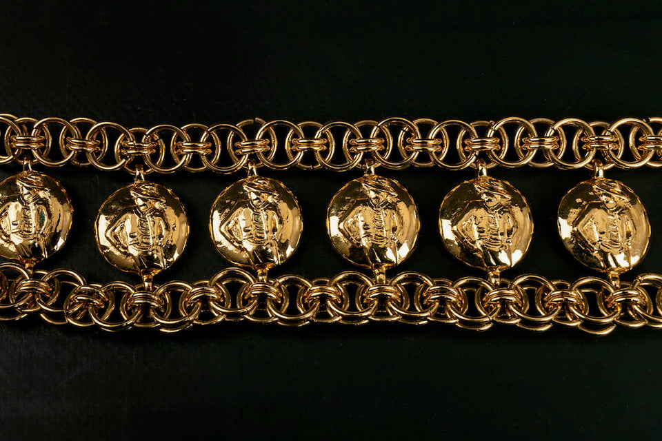 Ceinture en métal doré Chanel