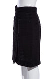 Chanel Black Tweed Skirt SZ 38