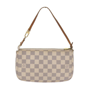 Louis Vuitton Pochette Accessoire  Canvas Clutch Bag