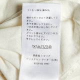 Dior Ivory Slogan Print Cotton & Linen Crew Neck T-Shirt