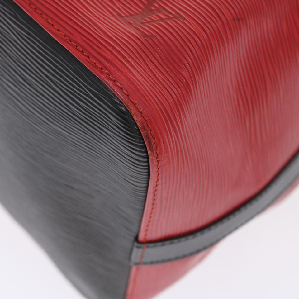 LOUIS VUITTON Epi Petit Noe Shoulder Bag Bicolor Black Red M44172 LV  50070