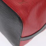 LOUIS VUITTON Epi Petit Noe Shoulder Bag Bicolor Black Red M44172 LV  50070