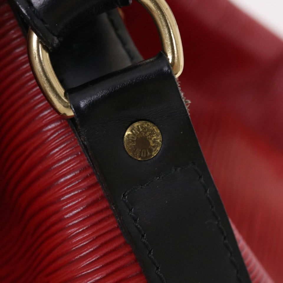 LOUIS VUITTON Epi Petit Noe Shoulder Bag Bicolor Black Red M44172 LV  50070