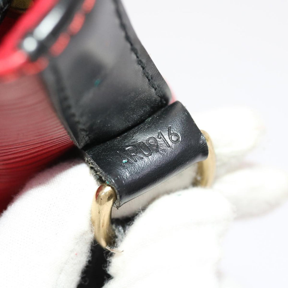 LOUIS VUITTON Epi Petit Noe Shoulder Bag Bicolor Black Red M44172 LV  50070
