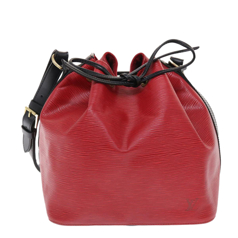 LOUIS VUITTON Epi Petit Noe Shoulder Bag Bicolor Black Red M44172 LV  50070