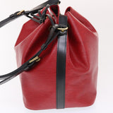 LOUIS VUITTON Epi Petit Noe Shoulder Bag Bicolor Black Red M44172 LV  50070