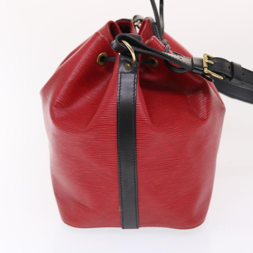 LOUIS VUITTON Epi Petit Noe Shoulder Bag Bicolor Black Red M44172 LV  50070