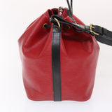 LOUIS VUITTON Epi Petit Noe Shoulder Bag Bicolor Black Red M44172 LV  50070
