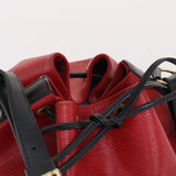 LOUIS VUITTON Epi Petit Noe Shoulder Bag Bicolor Black Red M44172 LV  50070