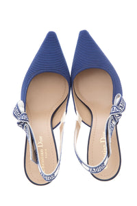 Dior Blue Jadior Slingback Heels SZ 38.5