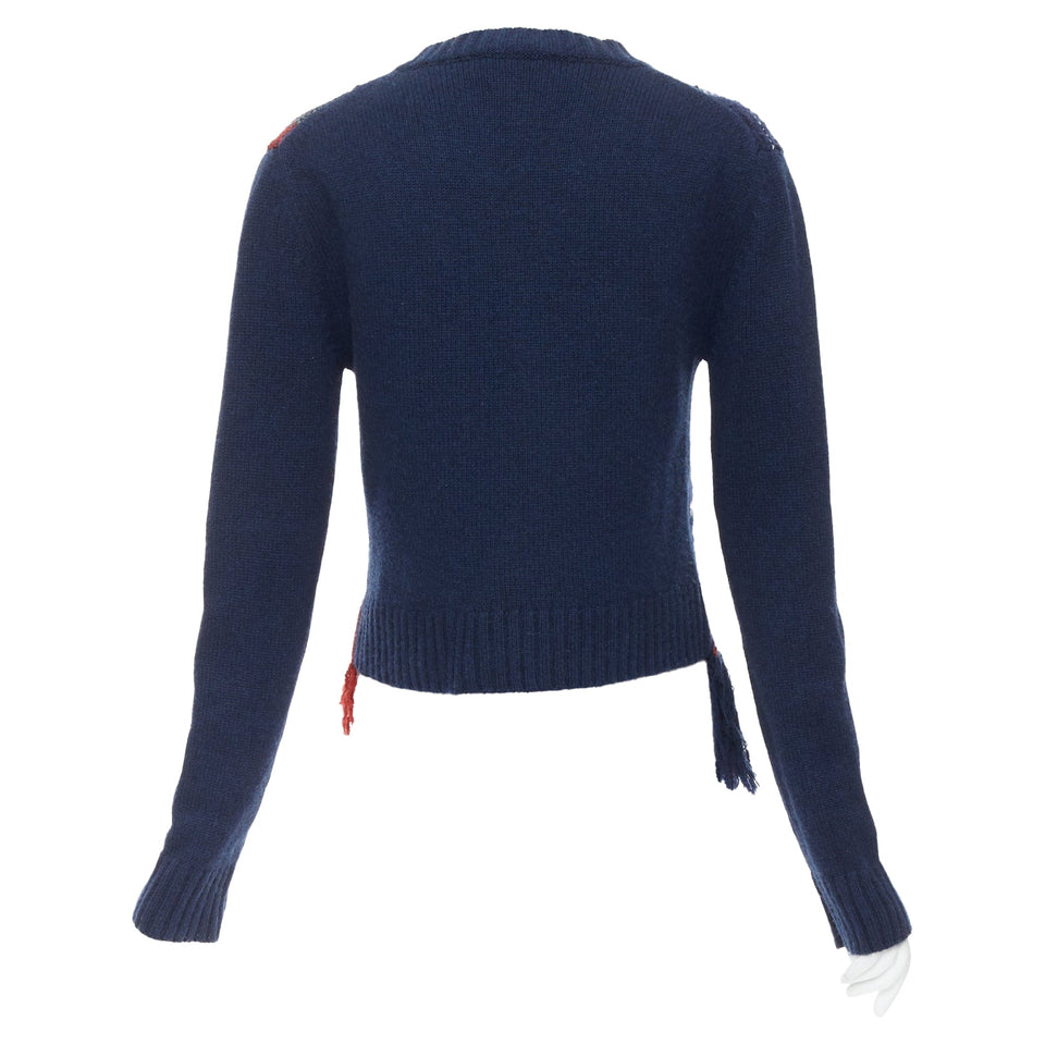 Dior plaid tartan cashmere silk sweater