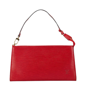 Louis Vuitton Pochette Accessoire  Leather Clutch Bag