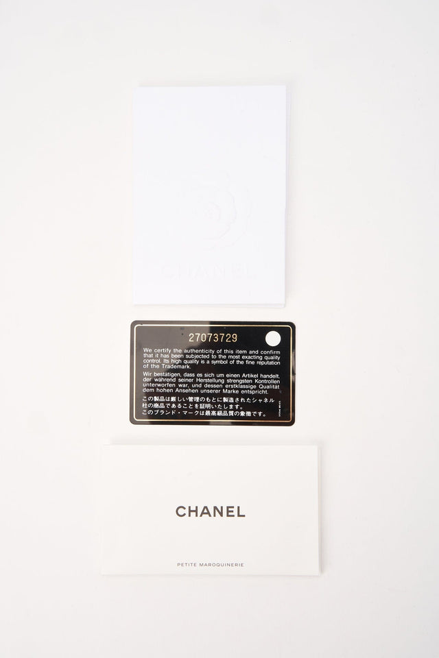 Chanel Black Caviar Leather Wallet With Chanel Box