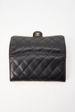 Chanel Black Caviar Leather Wallet With Chanel Box