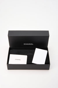 Chanel Black Caviar Leather Wallet With Chanel Box