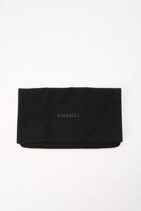 Chanel Black Lambskin Leather Wallet On Chain